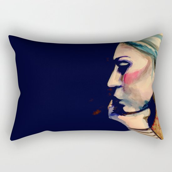 blue moon Rectangular Pillow