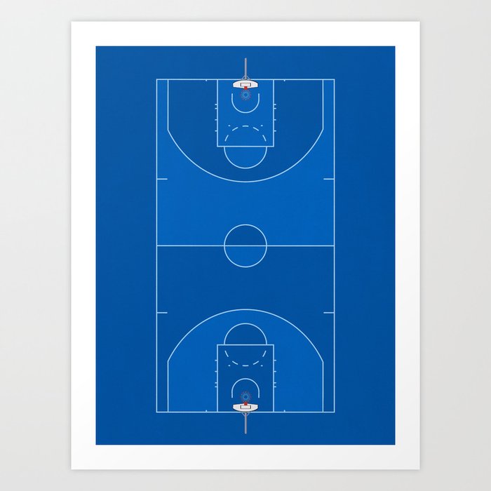 Basketball Court | Kids Room Art Print