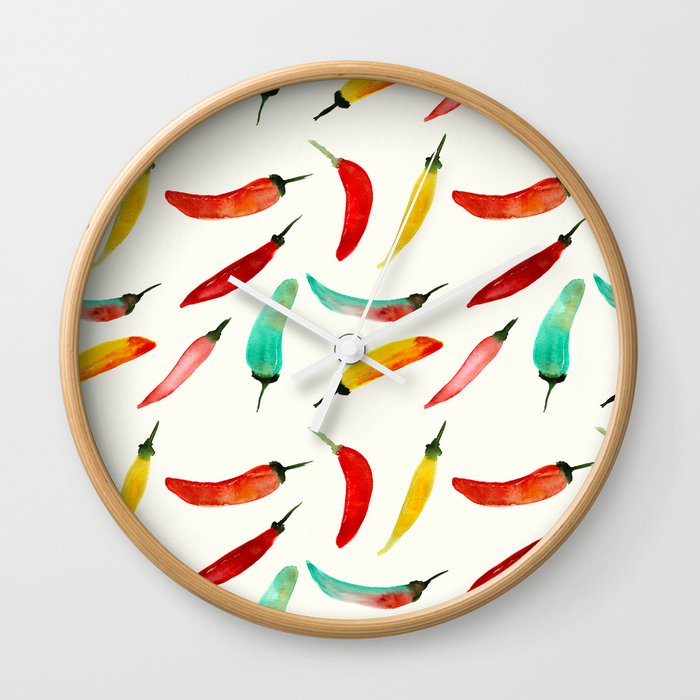 Hot chili peppers Wall Clock