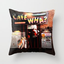 Cafe Wha Throw Pillow