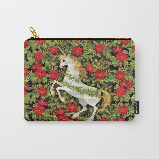 Christmas Unicorn Carry-All Pouch