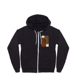 Rust + Brown Tan Arches Composition Zip Hoodie