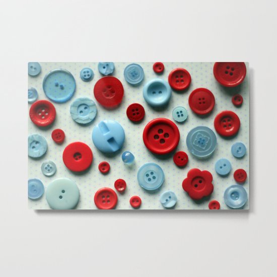 "B" is for Buttons... Metal Print