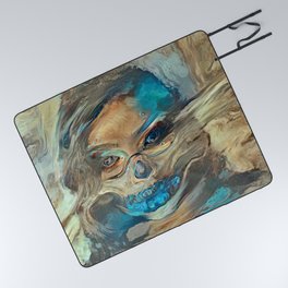 Sand Storm Ghost | AI-Generated Art Picnic Blanket