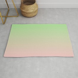 PARADISE MIST green & pink colors ombre pattern  Rug | Light, Pink, Ombre, Rose, Simple, Tones, Soft, Minimalist, Nowcolor, Trendy 