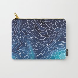 blue water wave mosaic colorgrade Carry-All Pouch