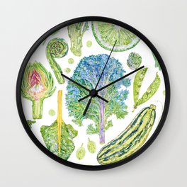 Harvest of Green Wall Clock