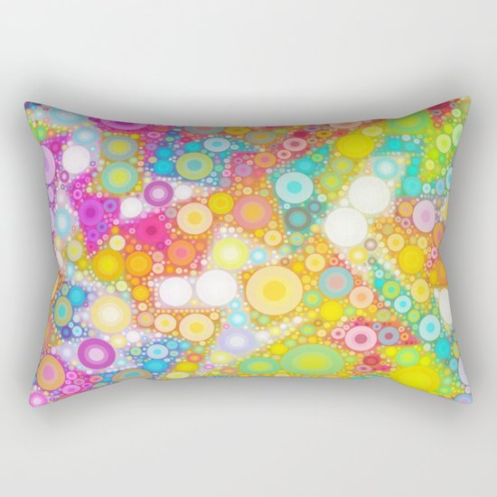 Sunny Bubbles on the Water Rectangular Pillow