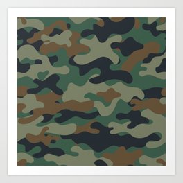 Military Camouflage Pattern - The perfect gift for a hunter that loves nature and wildlife! Art Print