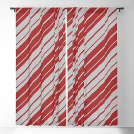 [ Thumbnail: Grey & Brown Colored Stripes Pattern Blackout Curtain ]
