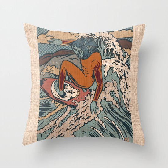 Media Surf Throw Pillow