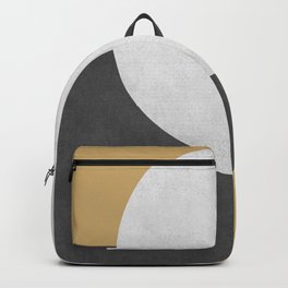 Halfmoon Colorblock - Black White on Gold Backpack
