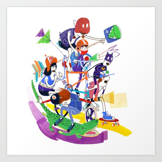 All Together Now! Art Print