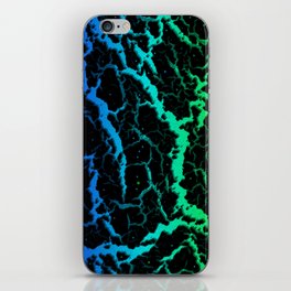 Cracked Space Lava - Rainbow PBCGY iPhone Skin