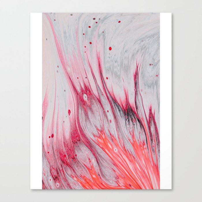 Red & grey flames Canvas Print