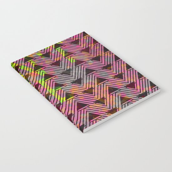 Don't Give Up Quote with Geometric Triangle Pattern Notebook