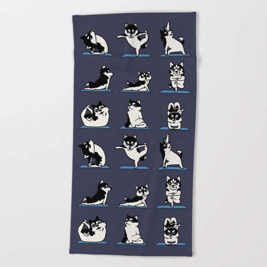 Husky Yoga Beach Towel