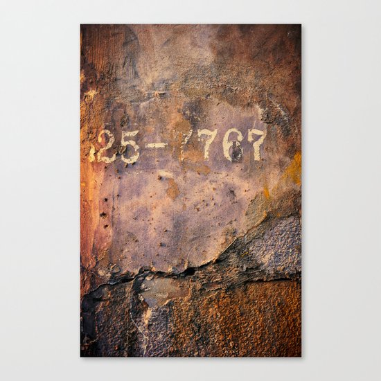 Cement Numbers Canvas Print