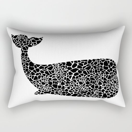 Whale with giraffe pattern Rectangular Pillow