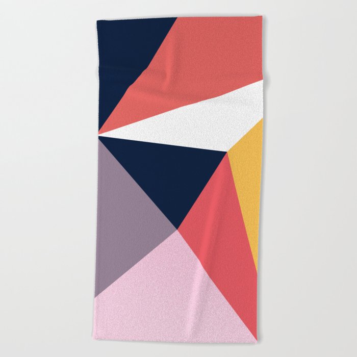Modern Poetic Geometry Beach Towel