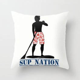 SUP Nation Throw Pillow