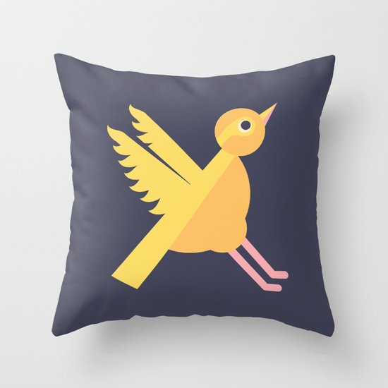 Letter X // Animal Alphabet // Xenops Monogram Throw Pillow