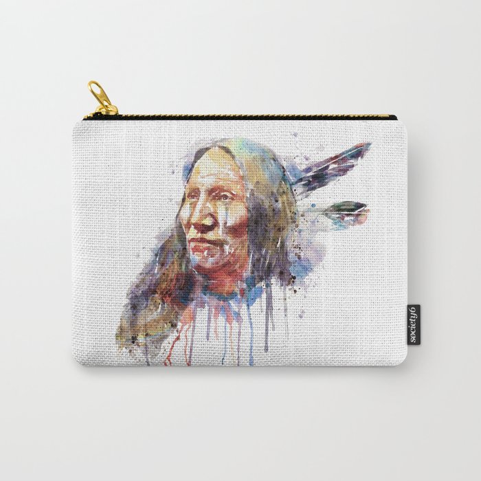 Native American Portrait Carry-All Pouch