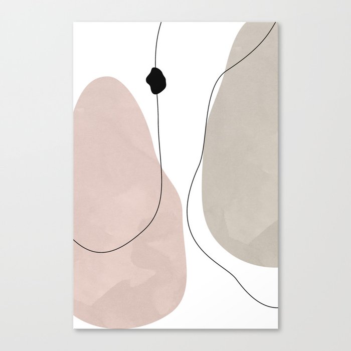 Abstract Organic Shapes 4 Canvas Print
