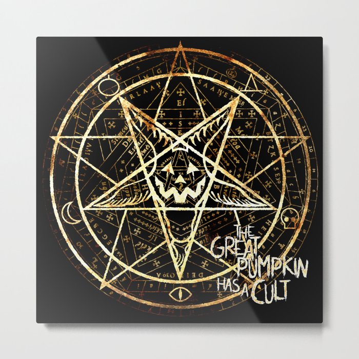 Cult of the Great Pumpkin: Pentagram Metal Print