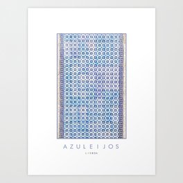 Blue tiles Lisbon - Portugal Art Print