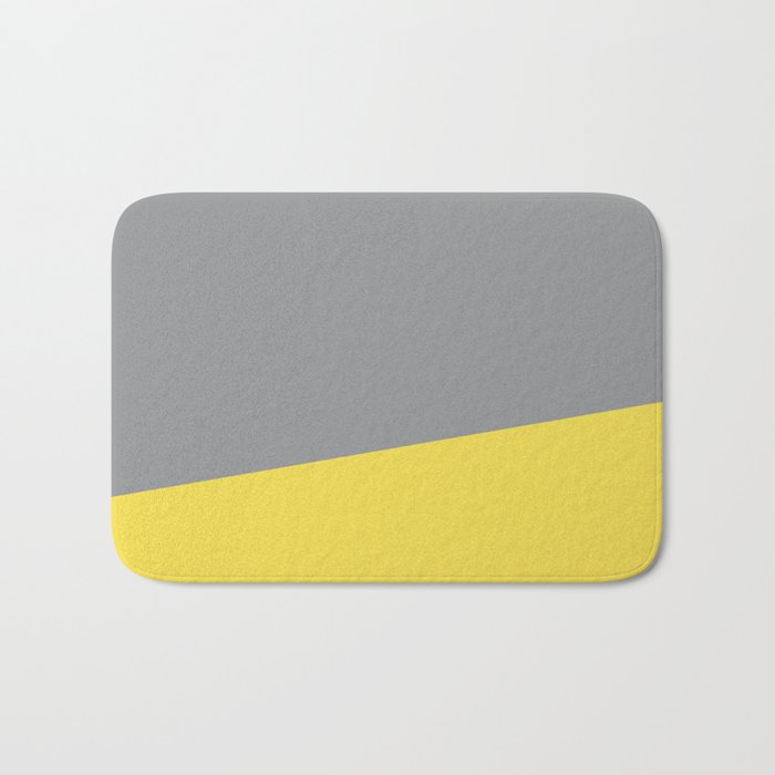 Stripe Block (ultimate gray/illuminating yellow) Bath Mat