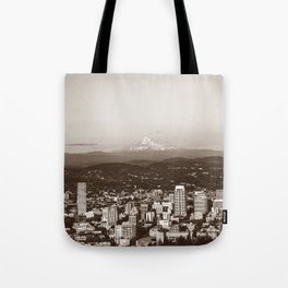 Portland Oregon Sepia Tote Bag