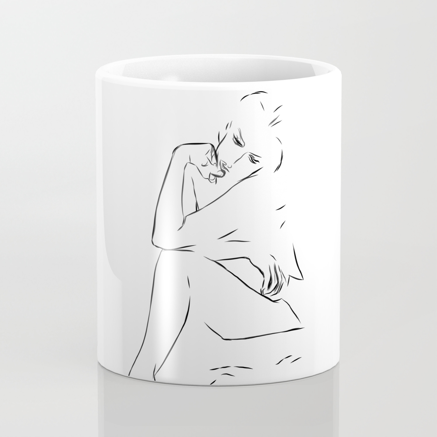 Woman Nude Minimal Drawing Coffee Mug By Alemi Society6