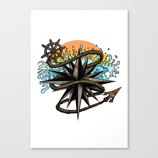Nautical Splash Canvas Print