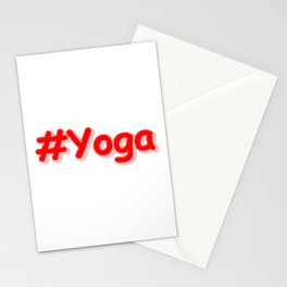 "#Yoga" Cute Design. Buy Now Stationery Card