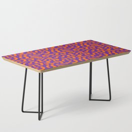 Retro Memphis Squiggles (Orange & Purple) Coffee Table