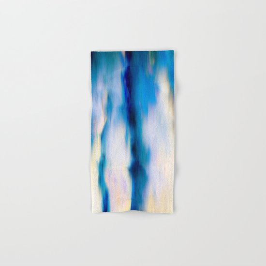 Abstract Blue Falling Water Hand & Bath Towel