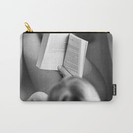 The Well-read Woman (reading in the bathtub) black and white photography Carry-All Pouch | Reading, Bathtub, Hollywood, Blond, Newengland, Newyork, Barcelona, And, White, Female 