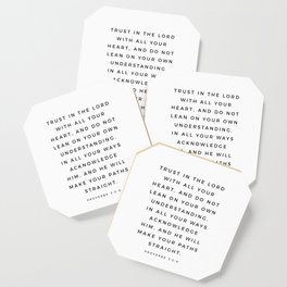 Proverbs 3:5-6 Bible Verse Trust In The Lord With All Your Heart Scripture Christian Wall Decor Coaster