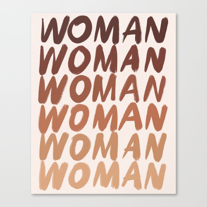 Women Melanin Typography Boho Canvas Print