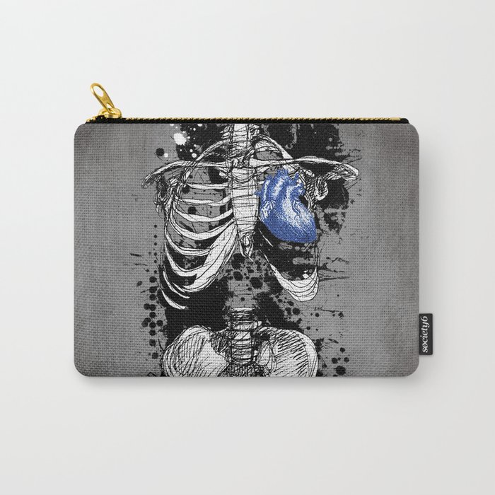 blue heart Carry-All Pouch