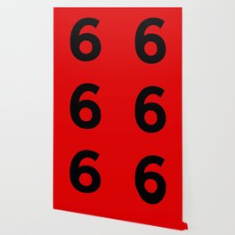 Number 6 (Black & Red) Wallpaper
