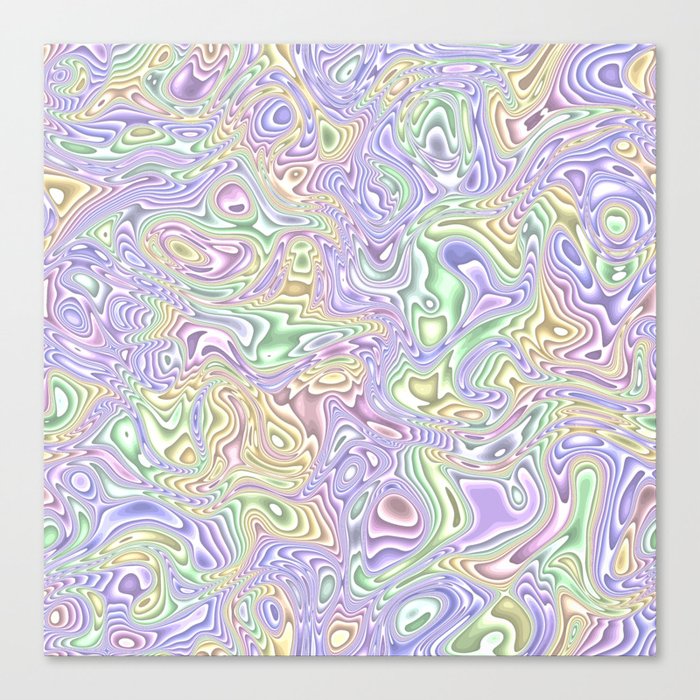 Trippy Colorful Squiggles Canvas Print