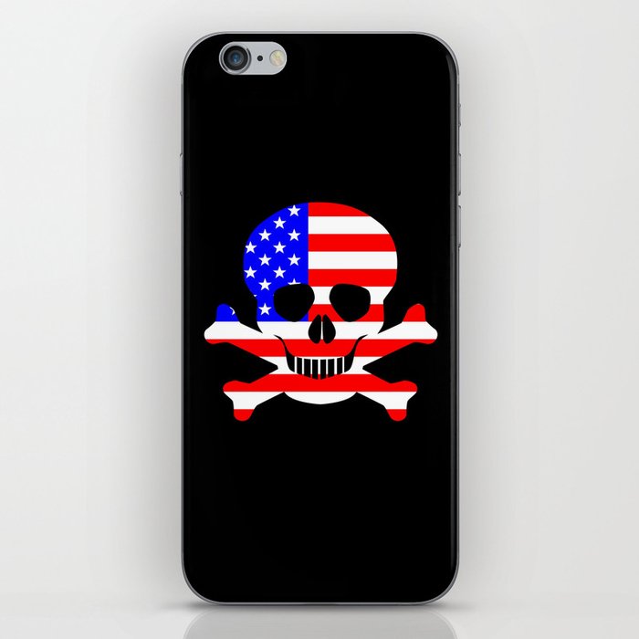 Stars And Stripes Skull and Crossbones iPhone Skin