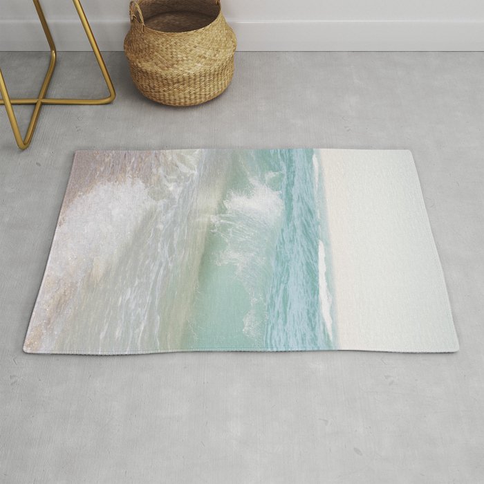 Beach Waves Photography Summer Vibes Sun Fun Water Ocean Salt Sea Rug By Wildhood
