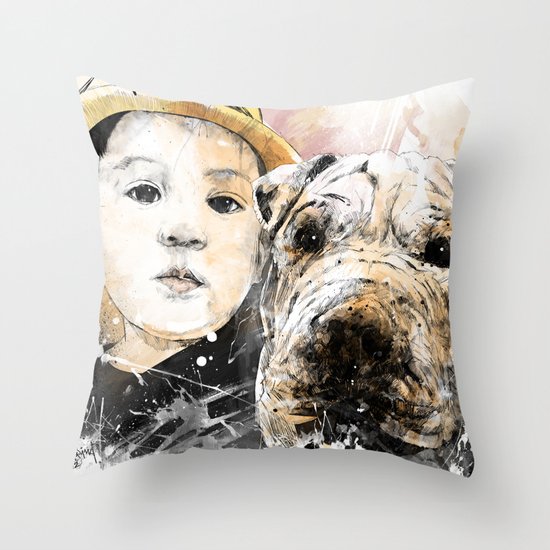 Best Friends Throw Pillow