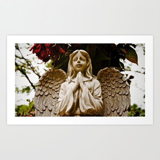 The angel prays Art Print