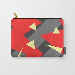 Sinister Pattern Carry-All Pouch | Gray, Scary, Red, Abstract, Graphicdesign, Angular, Yellow, Triangle, Digital, Pointy 