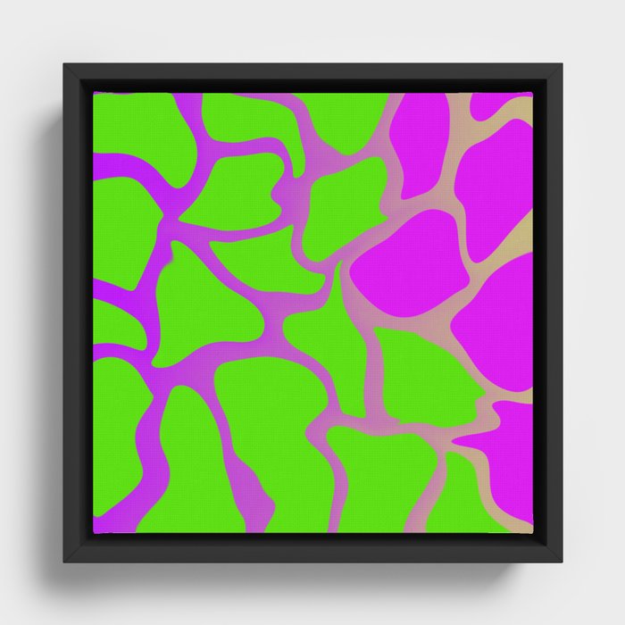 Green and Purple Gradient Framed Canvas