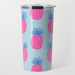 Pink Tropical Pineapple Travel Mug